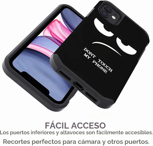 Vista 3 de Funda para iPhone 11, [Don't Touch My Phone] para niños y niños