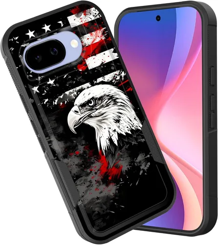 Vista 127 de Funda para Pixel 6A, funda híbrida de doble capa resistente a prueba de golpes de policarbonato duro de silicona suave TPU para Google Pixel 6A
