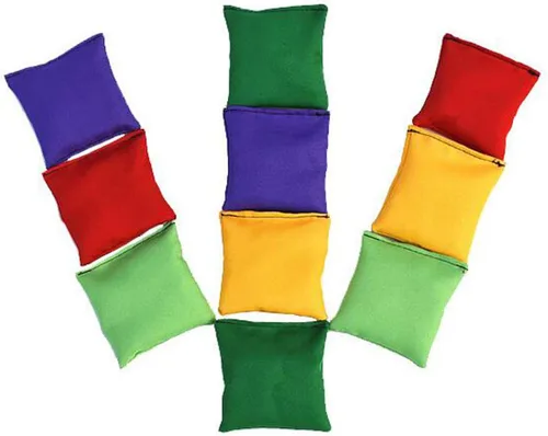 Vista 9 de Paquete de 12 bolsas de frijoles de nailon de 2 pulgadas/2.0 in, para niños, familia y adultos, juegos de patio al aire libre, lanzamiento de bolsas