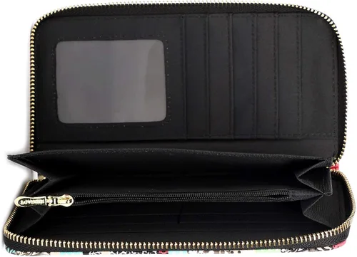 Vista 46 de Cartera de mano para mujer, estilo bohemio, con RFID, elegante, espaciosa con correa para viajes, capacidad para tarjetas, teléfono, dinero
