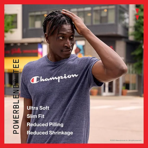 Vista 4 de Champion Men's T-shirt, Powerblend, Soft, Graphic T-shirt, Most Comfortable T-shirt for Men