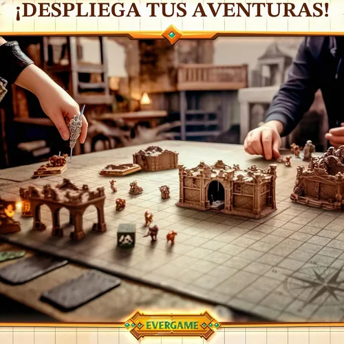 Vista 4 de 10 alfombrillas de juego DnD + arenas de batalla + calcomanías + marcadores, 22 x 26 pulgadas, cuadrícula cuadrada