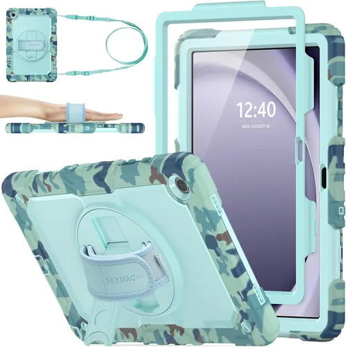 Vista 39 de SEYMAC stock Funda para Samsung Galaxy Tab A8 de 10.5 pulgadas, funda de protección contra caídas de cuerpo completo con protector de pantalla