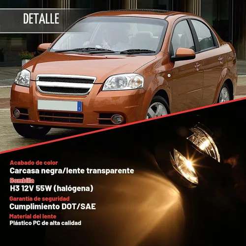 Vista 3 de Luces antiniebla para Chevy 2007 2008 2009 2010 2011 Chevrolet Aveo Euro Verson Asambleas de lámpara con kit de cableado 1 par
