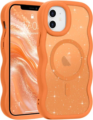 Vista 184 de Pepmune - Funda para iPhone 12 Pro Max con marco ondulado y estructura rígida, color mate claro, cubierta trasera unisex, compatible con Magsafe