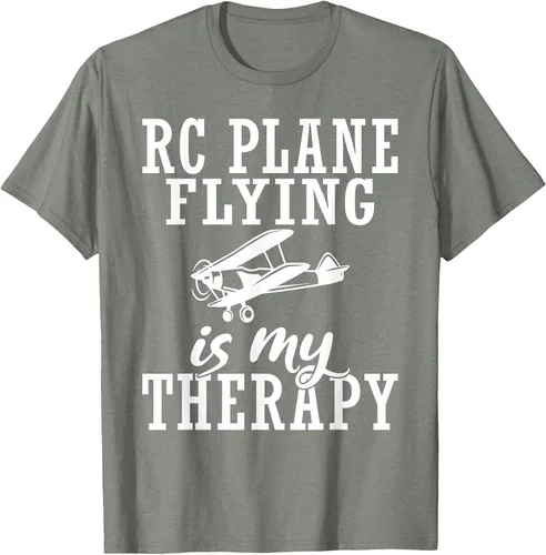 Vista 24 de RC Plane Flying is My Therapy RC Plane T-Shirt Asphalt Grey