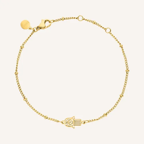 Vista 3 de LUUK LIFESTYLE Stainless Steel Bracelet with Pendant and Happiness Card, Filigree and Minimalist Women's Jewelry, Unique Gift idea, Lucky Charm
