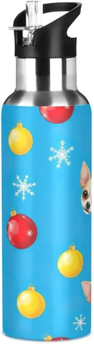 Vista 8 de Cute Dog Faces Stainless Steel Vacuum Insulated Water Bottle 20 Oz Leakproof Water Bottles, BPA-Free Sport Water Bottle