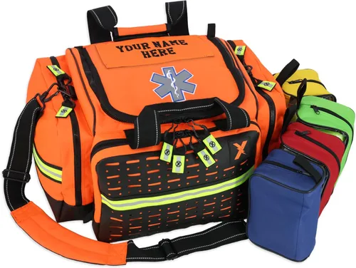 Vista 10 de Lightning X Modular Grande EMT Medic First Responder EMS Trauma Jump Bag con Nombre Bordado - NEGRO