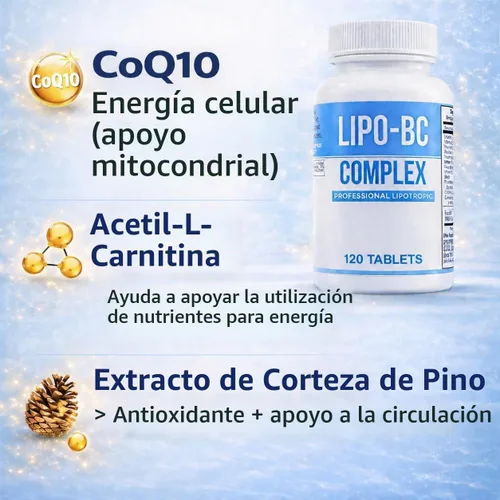 Vista 5 de Legere Lipo-BC B-Complex Pastillas Lipotrópicas, 120 Tabletas