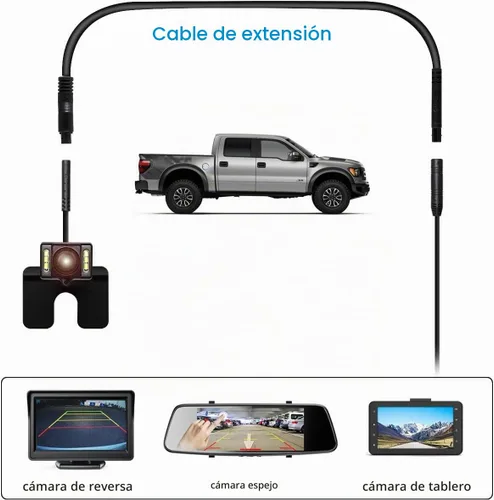 Vista 5 de Cable de extensión para cámara de salpicadero, cable de extensión