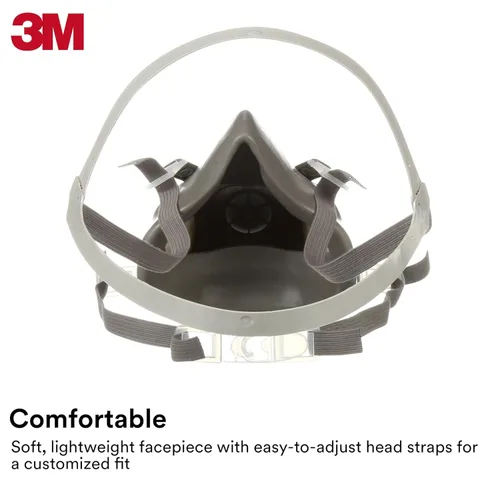 Vista 3 de 3M Pieza facial grande 6300 para la serie 6000, negro/gris