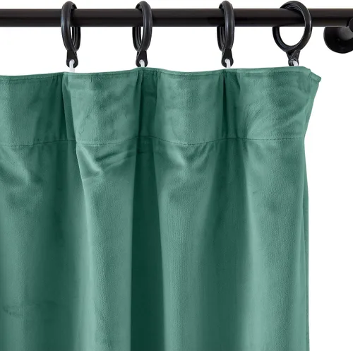 Vista 71 de cololeaf Panel de cortinas opacas de terciopelo con forro para cine en casa, cortina de ganchos planos para barra transversal o pista, 100 pulgadas