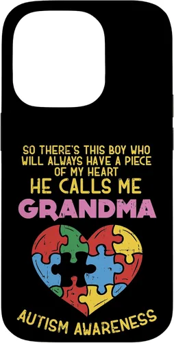 Vista 17 de Grandma Autism Awareness Austistic Boy Piece My Heart Case for iPhone 17