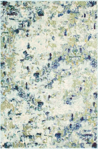 Vista 14 de Unique Loom Chromatic Collection Alfombra de Área - Champagne (2' 2" x 6' Runner, Azul Claro/Azul)