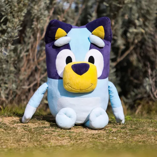 Vista 10 de Bluey Peluche grande de 31.5 in, color azul, producto oficial de la serie infantil, juguete suave y tierno para niños y niñas a partir de 0 años