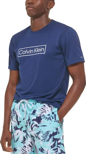 Vista 2 de Calvin Klein Manga corta ligera de secado rápido para hombre, protección UPF 40+
