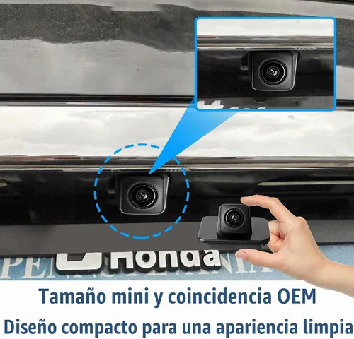 Vista 4 de Back Up Rear View Camera Compatible with 2014-2017 Honda Accord Sedan EX-L Parking Assist Rear Camera Replace for Negro 1