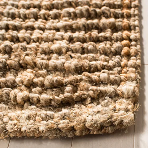 Vista 5 de SAFAVIEH Natural Fiber Collection - Alfombra de pasillo, 2 x 8 pies, marrón natural, yute hecho a mano, estilo granja, pelo grueso con textura