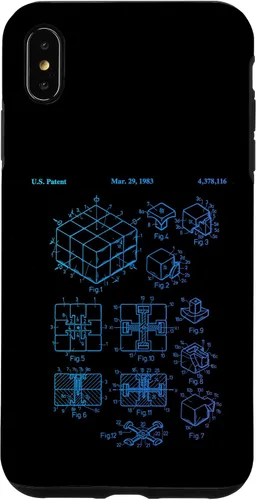 Vista 11 de Carcasa de matemáticas retro para iPhone 16 de cubo de rompecabezas competitivo Rubik Patent Speed Cubing