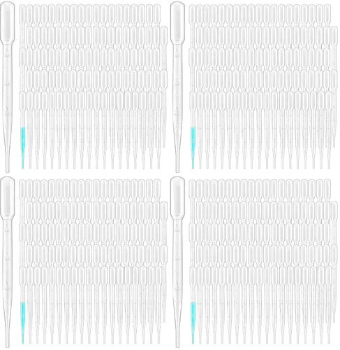 Vista 7 de 300 piezas de Pipetas de plástico desechables transparentes de 1 ml con cuentagotas, Pipetas volumétricas, Pipetas para aceites esenciales