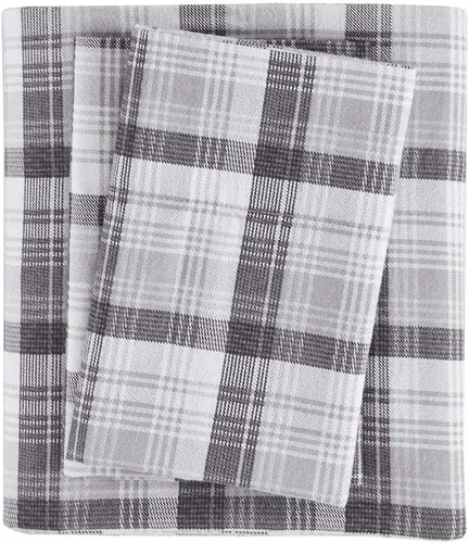 Vista 30 de Woolrich - Juego de sábanas de algodón con estampado de dijes de cabaña, sábanas de franela 100% algodón, juego de ropa de cama cálido y mullido