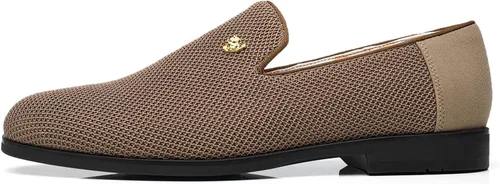 Vista 2 de FOEVTRUE Mocasines de vestir sin cordones para hombre, esmoquin de conducción