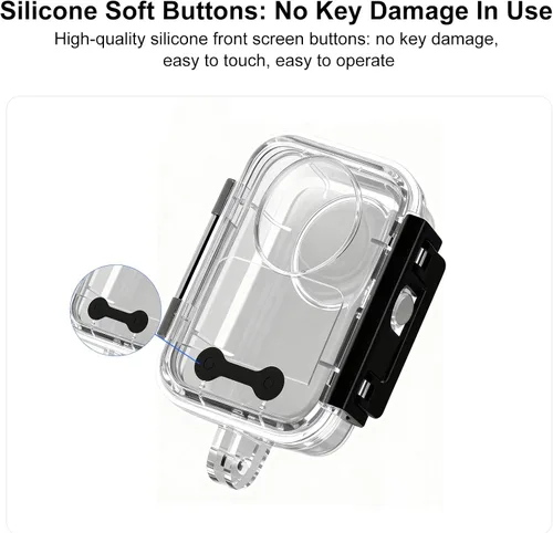 Vista 6 de Coyktonty Estuche de buceo impermeable para DJI Osmo 360, soporta 50M/164FT Subacuático Buceo Buceo Buceo Profundo