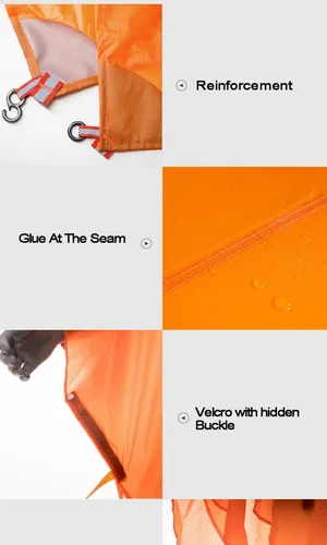 Vista 8 de 3F UL GEAR Poncho de senderismo ligero, mochila impermeable poncho impermeable para senderismo al aire libre, camping, senderismo