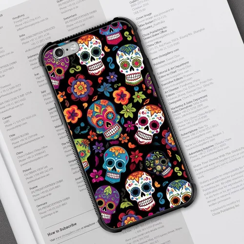 Vista 292 de Funda compatible con iPhone 8, a prueba de golpes, antiarañazos, bandera de ciervos de cola blanca de grano de madera estadounidense