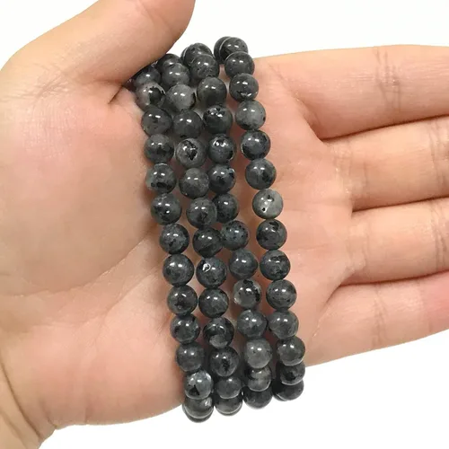 Vista 603 de Gem Avenue Handmade Round Bead Stretch Bracelet Unisex Natural Stone Beaded Jewelry for Men & Women, Elastic Wristband for Daily Wear