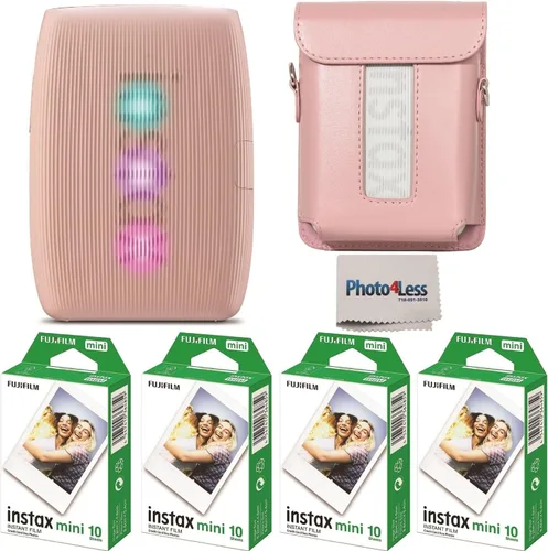 Vista 8 de Fujifilm Instax Mini Link 3 - Paquete de película para impresora Instax Mini (40 hojas), funda protectora Link 3 (blanco arcilla)