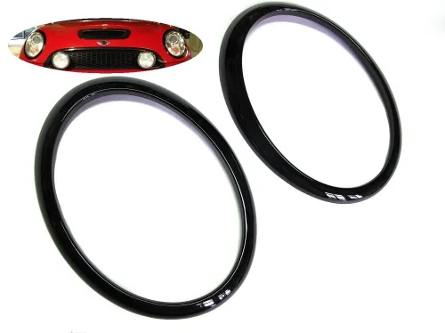 Vista 3 de ATEX Pegatina negra brillante de la cubierta del ajuste de la luz de la lámpara principal (pintada) para Cooper MK1 2001 ~ 2006