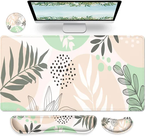 Vista 9 de Gimars Reposamuñecas para mouse, soporte de muñeca Pop It Fidget para aliviar la presión del mouse, almohadilla ergonómica de espuma viscoelástica