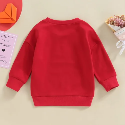 Vista 101 de Sudadera con cuello redondo para el día de San Valentín para bebé, niña, niño, para el día de San Valentín