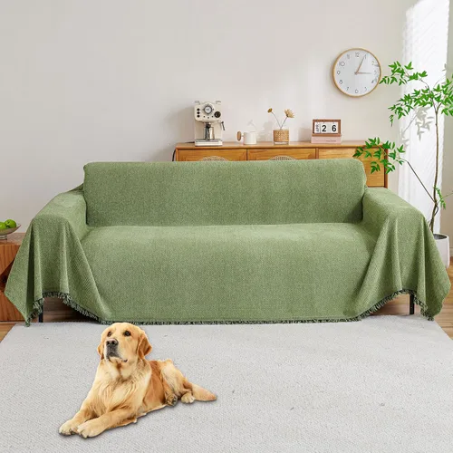 Vista 22 de HAOMAIJIA Funda de sofá antideslizante para sofá de 2 cojines, fundas de sofá seccionales lavables para perros y mascotas, protector de muebles