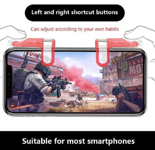 Vista 2 de ZIYUMR PUBG Mobile Game Controller, Shooting Assist Button, Mobile Trigger, Mobile Game Joystick L1R1 for 4-6.5 inch Android and Other Smart Phone