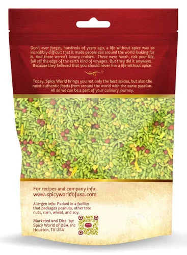 Vista 2 de Green Mukhwas - Dulces ambientadores de boca indios de 14 onzas Bolsa resellable por Spicy World