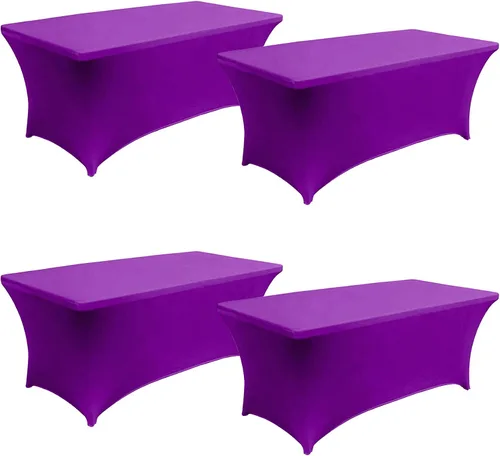 Vista 14 de Fivenl Cubierta de Mesa Mantel de Spandex de 6 Pies para Mesas Plegables Cubierta de Mesa Rectangular Ajustada Lavable Resistente a las Arrugas
