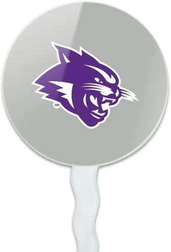 Vista 2 de Abilene Christian - Juego de 6 palillos para cupcakes con logotipo secundario