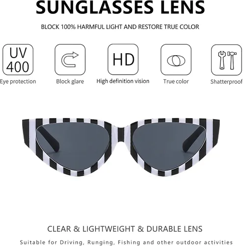 Vista 2 de WMAO Gafas de sol de ojo de gato de moda para mujer, marcos pequeños, estilo pasarela para mujer