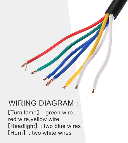 Vista 3 de Botón universal de luz y bocina GOOFIT para manubrio de 7/8 pulg. de motoneta, vehículo eléctrico o ciclomotor