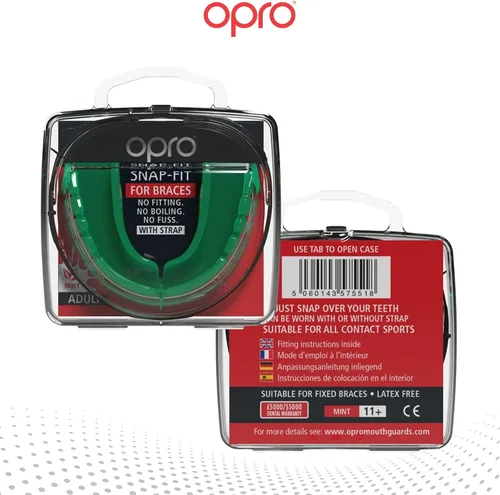 Vista 6 de OPRO Protector bucal a presión para aparatos ortopédicos, ajuste
