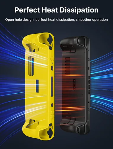 Vista 4 de JSAUX PC0103 - Funda protectora de silicona suave con protección completa, absorción de golpes y diseño antiarañazos, color amarillo