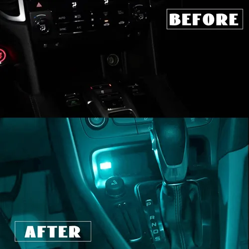 Vista 6 de NTNEV 4 lámparas LED USB para el interior del automóvil, mini luces LED USB para decoración del automóvil, kit de iluminación ambiental, interfaz
