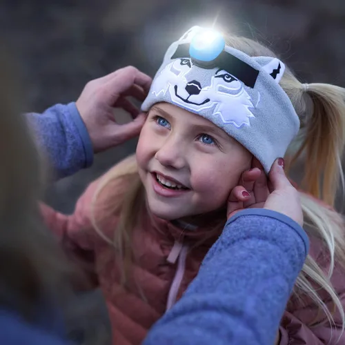 Vista 4 de Big Discoveries WildLight - Diadema de forro polar con lámpara LED brillante para niños Faro de juguete divertido para niños, niñas o adultos