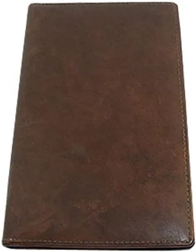 Vista 2 de Organizador de tarjetas de visita de cuero cartera marrón