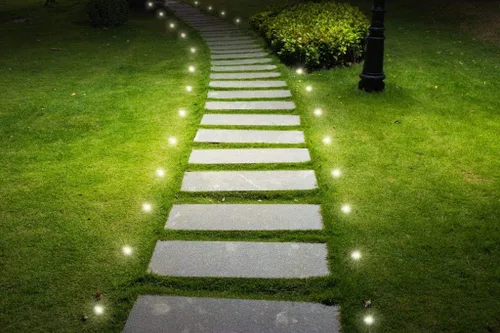 Vista 4 de DEKOR EZ Yard Dot - Kit de luz LED para caminos, paisaje, paisaje duro, iluminación de bajo voltaje (paquete de 4)