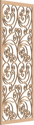 Vista 53 de 9 3/8"W x 24 3/8"H x 1/4"T Marilla Decorativos Paneles de Pared de Madera Calado, Abedul