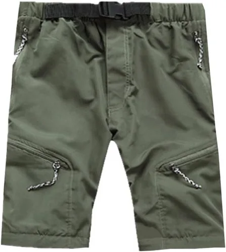 Vista 3 de Pantalones convertibles de senderismo para hombre, impermeables, de secado rápido, con cremallera, ligeros, pantalones de pesca con múltiples